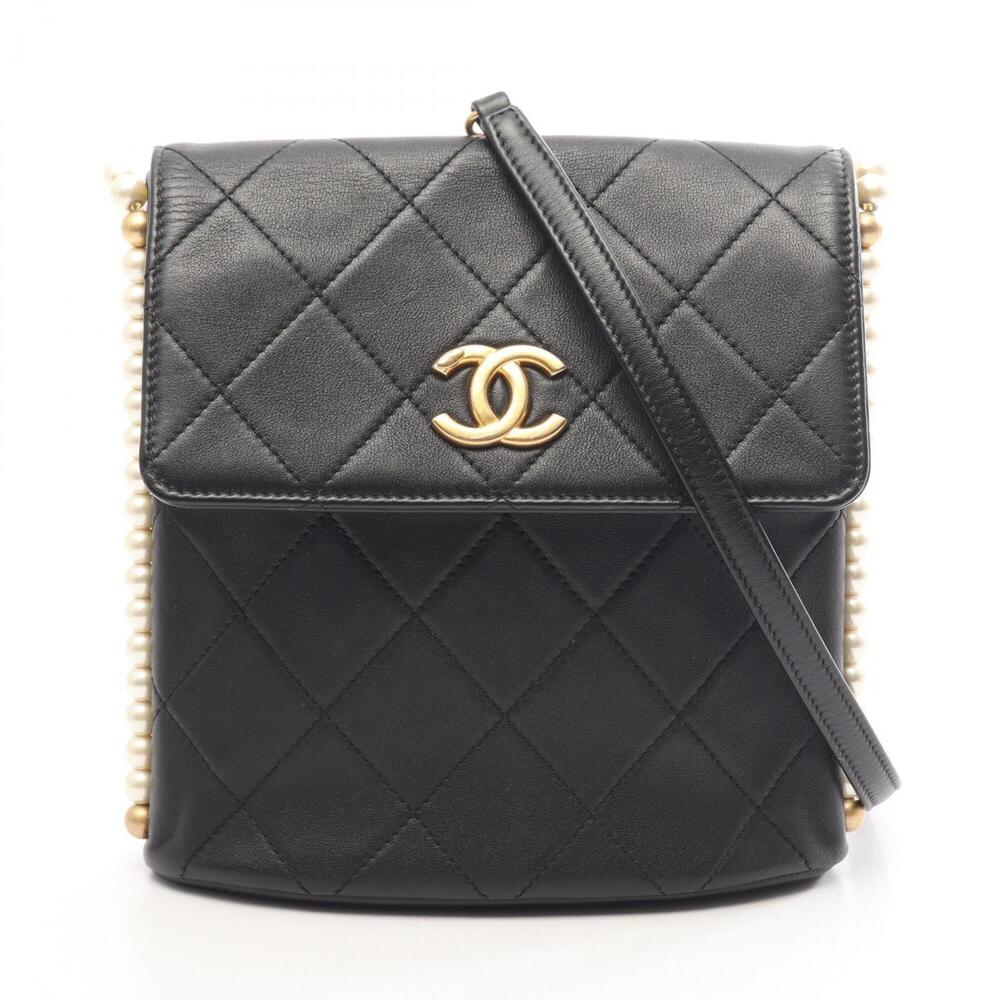 Chanel Matelassé Faux Pearl Shoulder Bag, Handbag, Lambskin Leather, Women's,...